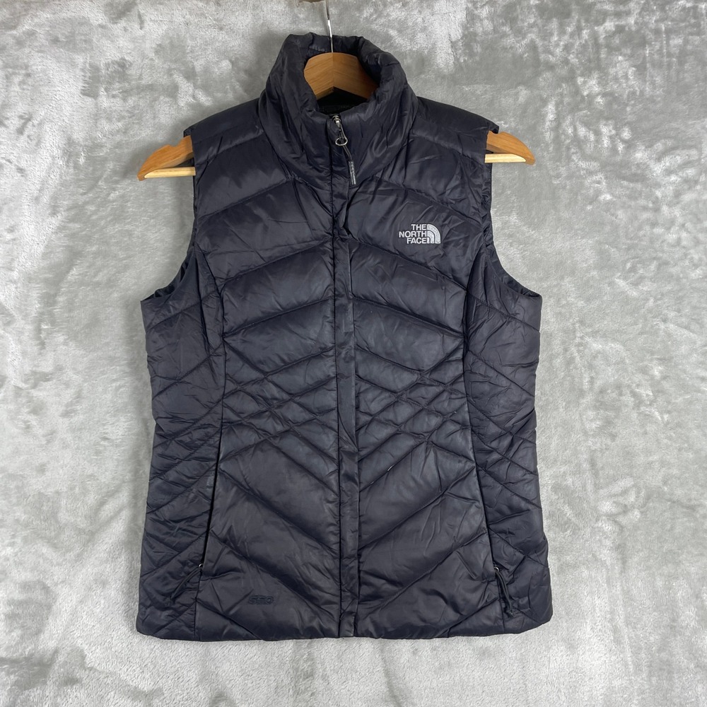 The North Face Puffer Vest Women XS Black 550 Down Quilted NF0A33K5